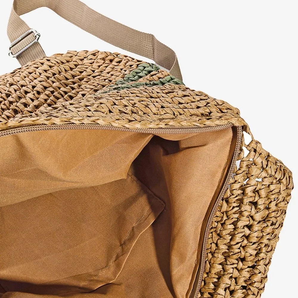 NWT Pacific Coast Striped Raffia Retreat Backpack - Picture 5 of 9